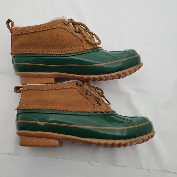 🦆Classic Vintage BASS Duck Boots Insulated Sherpa Lined Rubber & Suede 6 - Picture 4 of 11